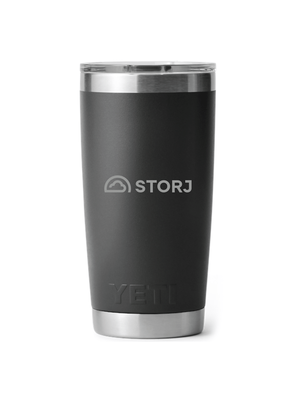 Storj Black YETI 20 oz Tumbler - Black
